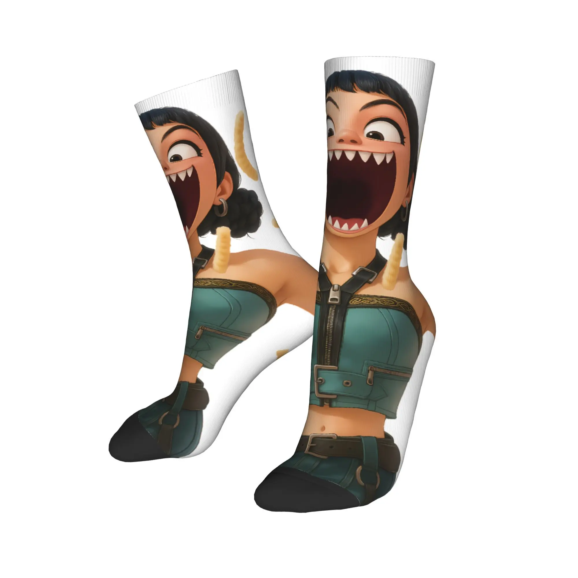 

Осенне-зимние носки унисекс в стиле хип-хоп KPop Demon Hunters Huntrix Zoey, дышащие баскетбольные носки