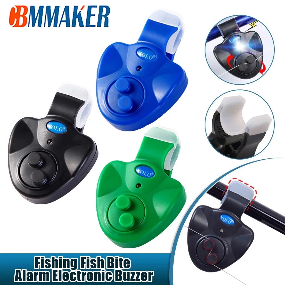 

Fishing Fish Bite Alarm Electronic Buzzer on Fishing Rod Alarm Device with Sound Fishing Equipment Indicator Device Tackle Tools