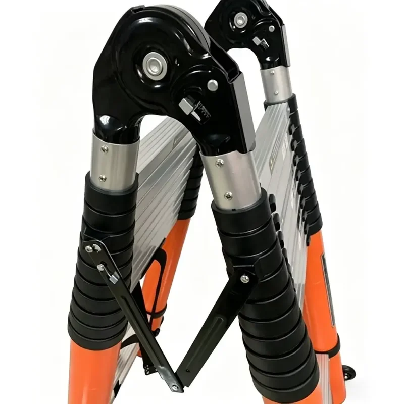 Anti Rust Aluminum Alloy Collapsible Telescopic Ladder 1.5-4m 150KG Load Bearing for Household Outdoor Industrial Use