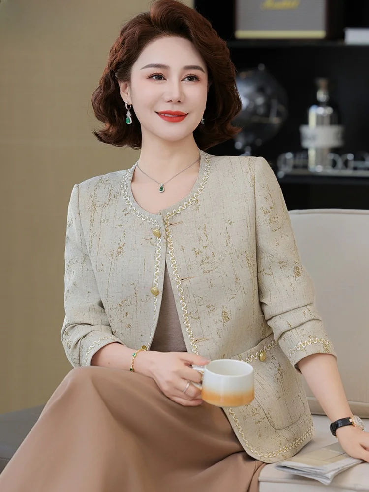 

Spring Faion Outerwear Mommy Sle Small Fraance Wind 2025 New Mid-Aged And ly Women's Top Lady Brand Women's Clothing