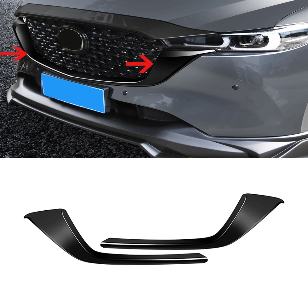 Exterior Accessories Styling For Mazda CX-5 CX5 2022 2023 ABS Black Car Front Side Bumper Racing Grills Mesh Around Cover Trim