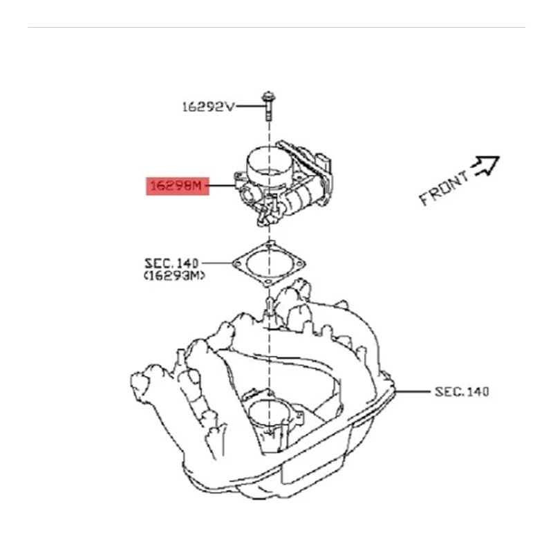 60mm Throttle Body For Nissan X-TRAIL Qashqai Altima Rogue Sentra 2.5L Body Acceleration 16119EN20C 16119EN20A 16119EN20B