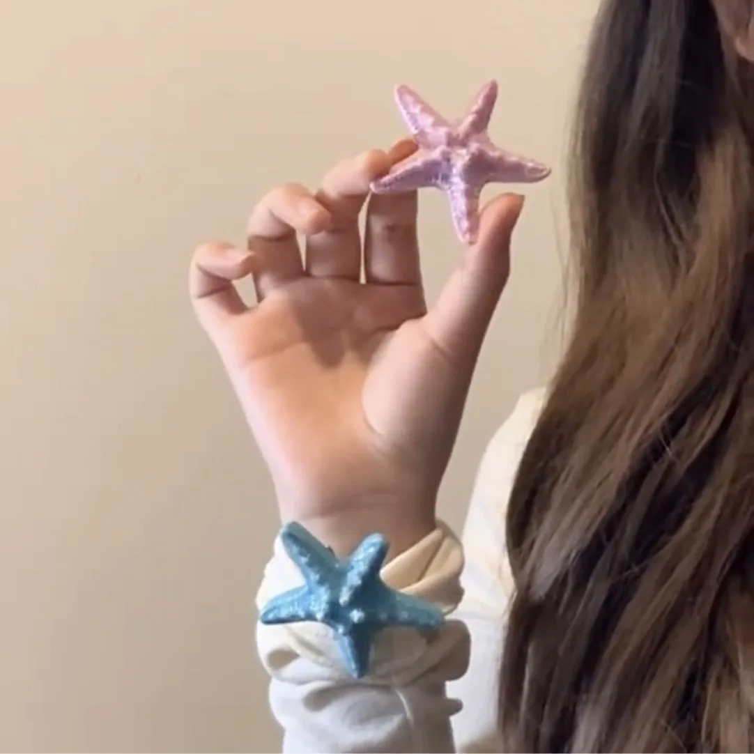

Beach Vacation Hair Clips Set - Ocean Wind Summer Seashell & Starfish Hairpins, Mermaid Princess Headdress for Women헤어액세사리