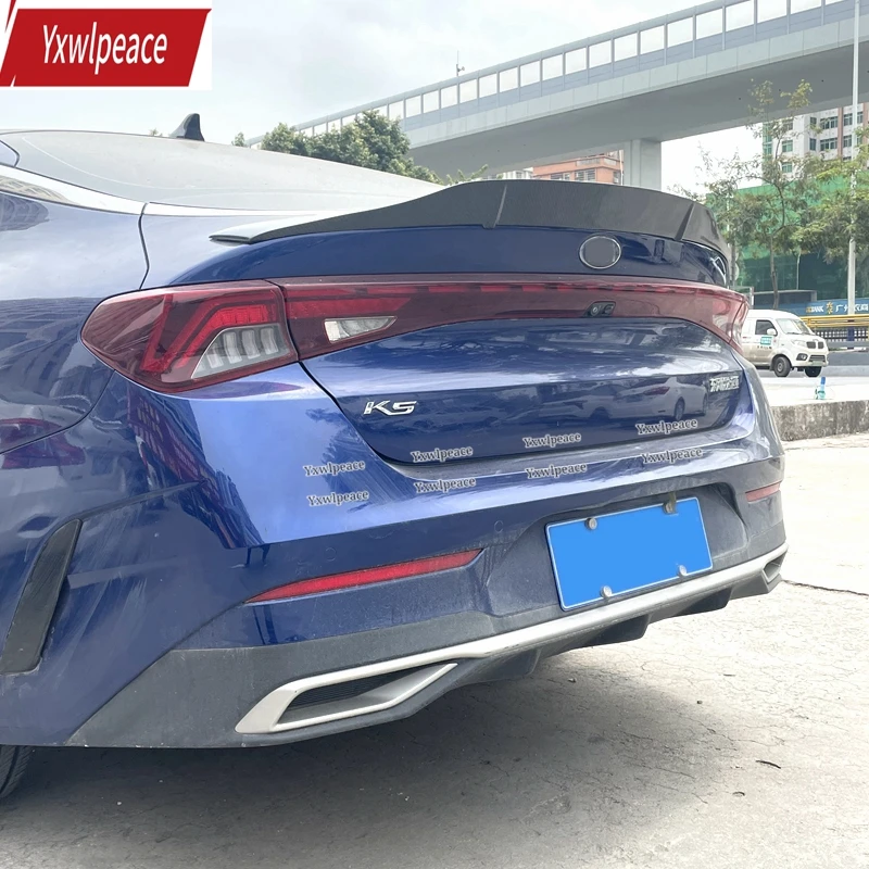 

For Kia Optima K5 GT 2020 2021 2022 2023 K5 DL3 Spoiler ABS Carbon Fiber Look Rear Trunk Lip Spoiler Wing Body Kit Accessories