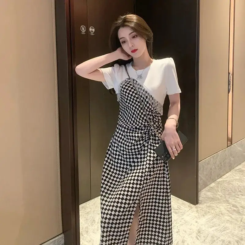 Clothes Bandage Holiday Dresses for Women 2024 Midi Woman Dress Chic and Elegant Pretty Loose New In Outfits Cheap Casual Luxury