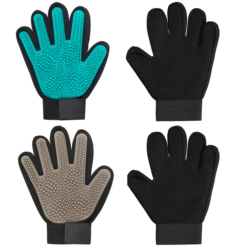 ペットファーレムーバーグラブラバーグローブブラシペット用の多機能再利用可能なマッサージ犬用猫猫のペットアクセサリー