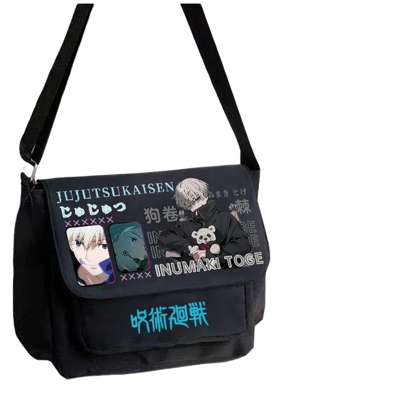 

Стильная сумка через плечо из холщовой ткани с тематикой Jujutsu Kaisen Gojo Satoru, большая вместимость, для мужчин и женщин, для школы, путешествий, повседневного использования.