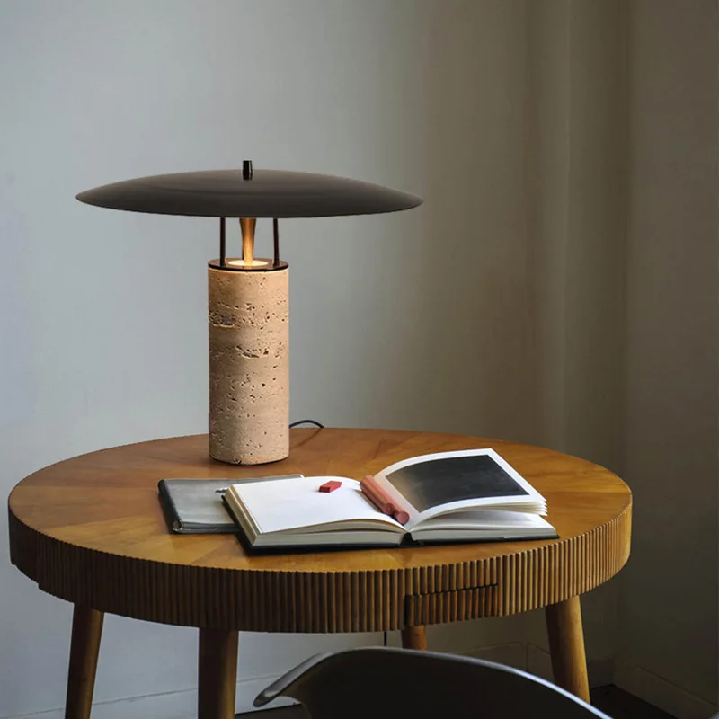 Imagem -02 - Sandyha-nordic Marble Cave Pedra Led Desk Lamp Decorações para Casa Quarto Night Light Moderno e Simplicidade Designer Sala