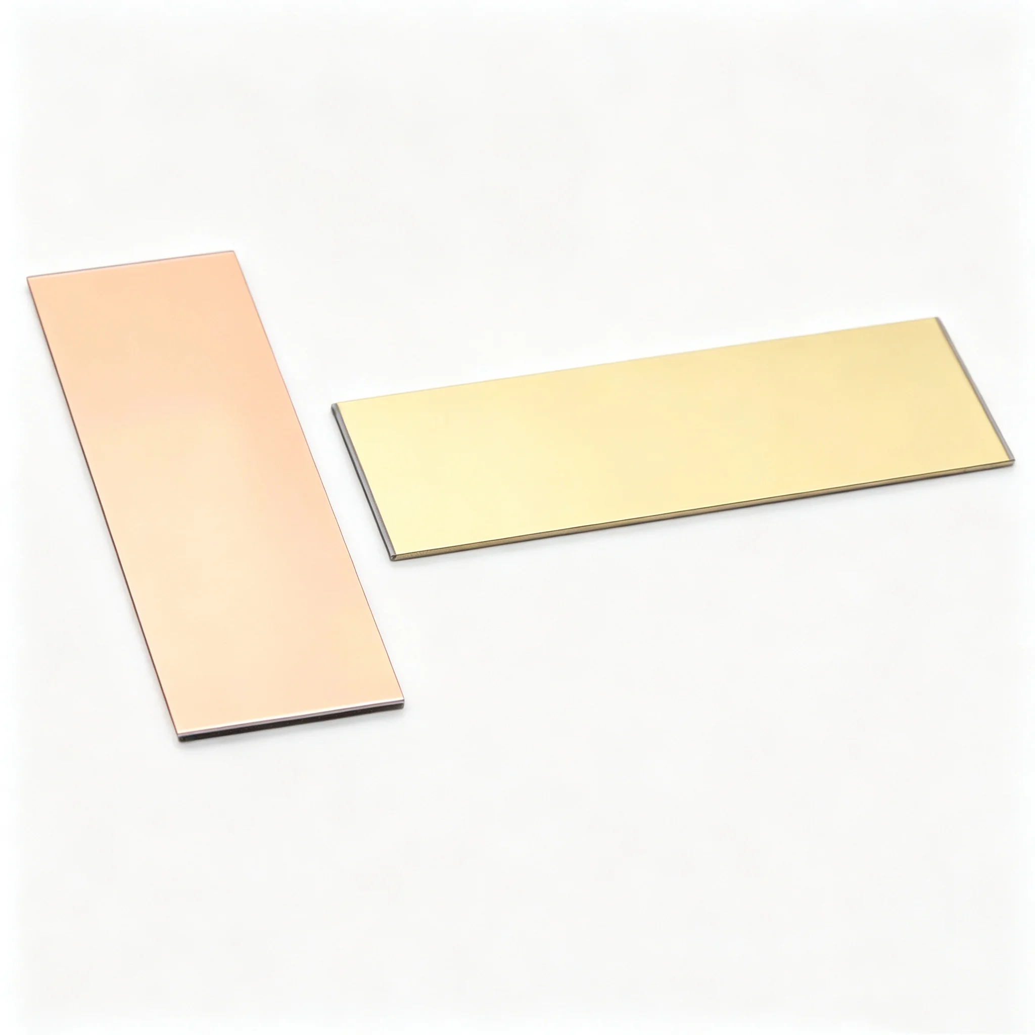 75x25x1.1mm Au/Cu Coated Glass Slides Gold/Copper Metal Coated Test Slides Metal film Reflective Optical Glass Lens