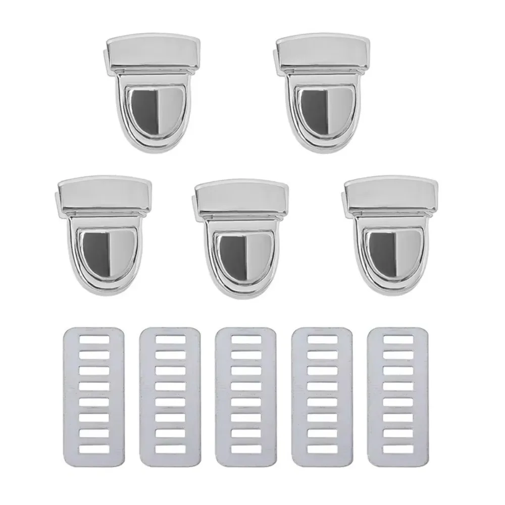 5Pcs Bag Accessories DIY Craft Metal Locks Bag Clasp Wallet Fasteners Iron Closures Snap Clasps Hardware Catch Buckles Handbags