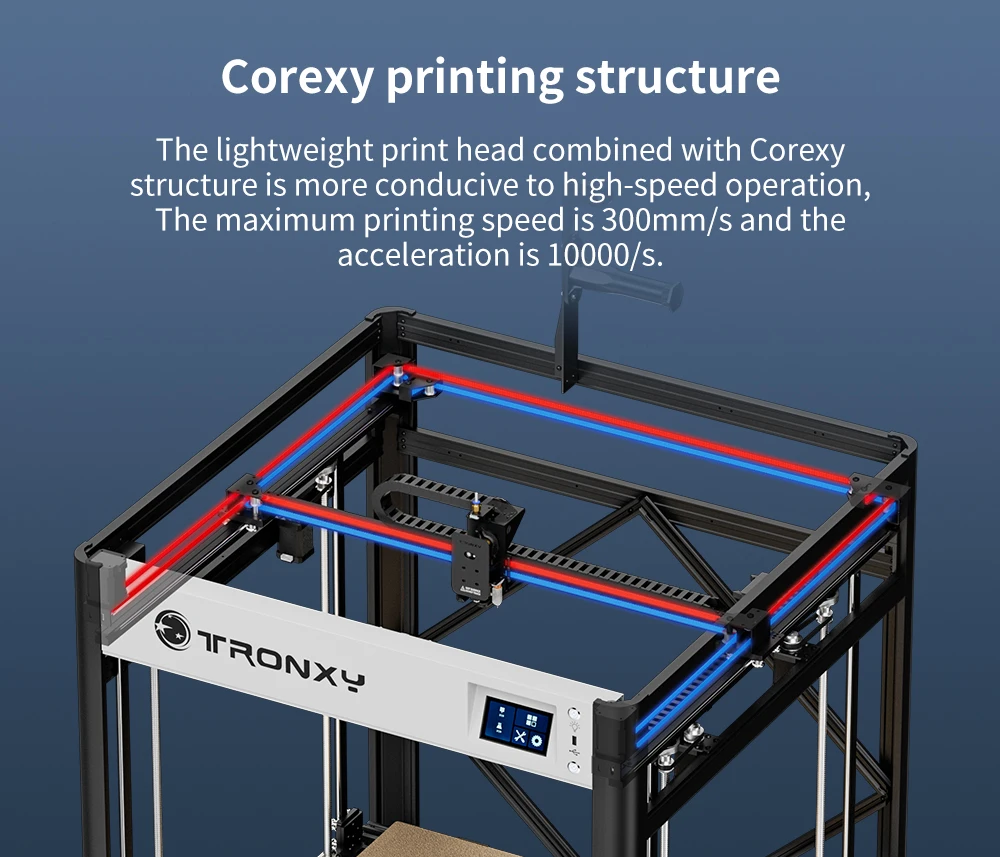 Veho 600 Pro V2 Wholesale Prijs Hoge Snelheid 300 Mm/s 3d Printer 2024 Nieuwe Automatische Big Fdm 3d Printer Enkele Kleur