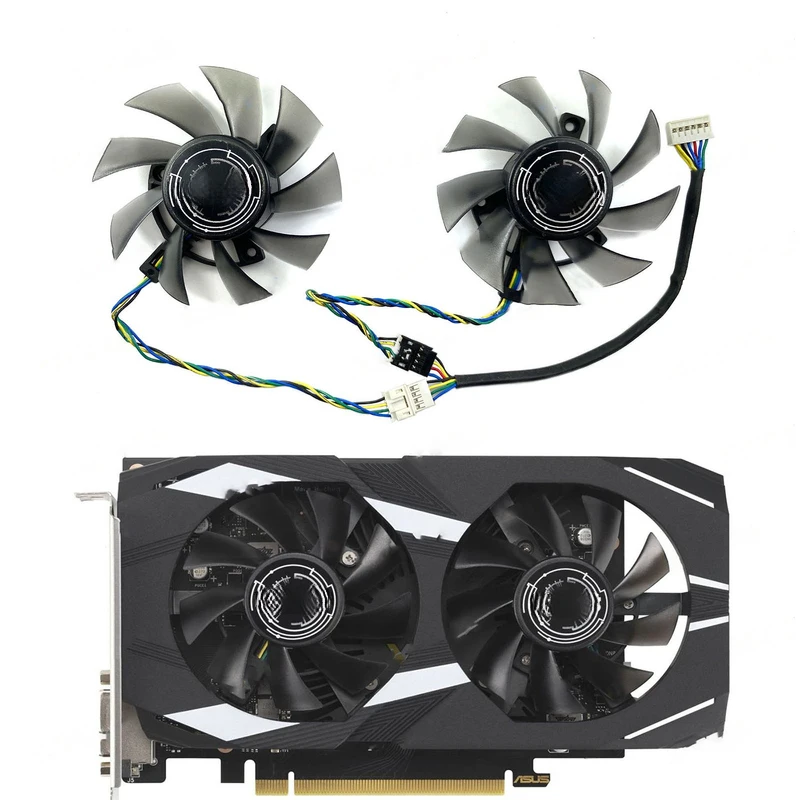 Z Cooling Fan FD8015U12S 12VDC for ASUS RTX3050 6GB DUAL OC Graphics Card Fans 2pc