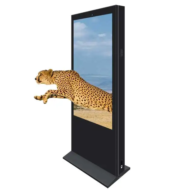 65 55inch Outdoor Capacitive Advertising Displays Price Touch Screen LCD Advertising Display Kiosk Digital Signage Outdoor 6mm