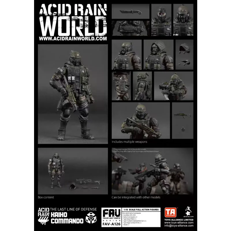 Figurka Akcji Żołnierza Kaiho Commando FAV-A126 Acid Rain War, Model Ruchomy, Kolekcja Zabawek, Prezent - Dostępna od Ręki