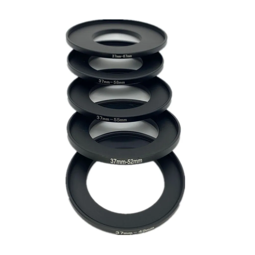 37mm 37-43 37-49 37-46 37-52 Step Up Down Filter Ring Adapter for Camera Lens 37 to 39 42 46 49 52 55 58 67 37-28 37-30 37-34