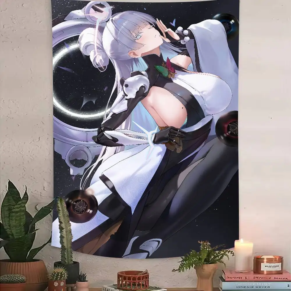 بارد الساخن Kawaii فتاة Nayuta نسيج الديكور غرفة نوم عنبر خلفية القماش عطلة المنزل حزب غرفة المعيشة نادي نسيج #6