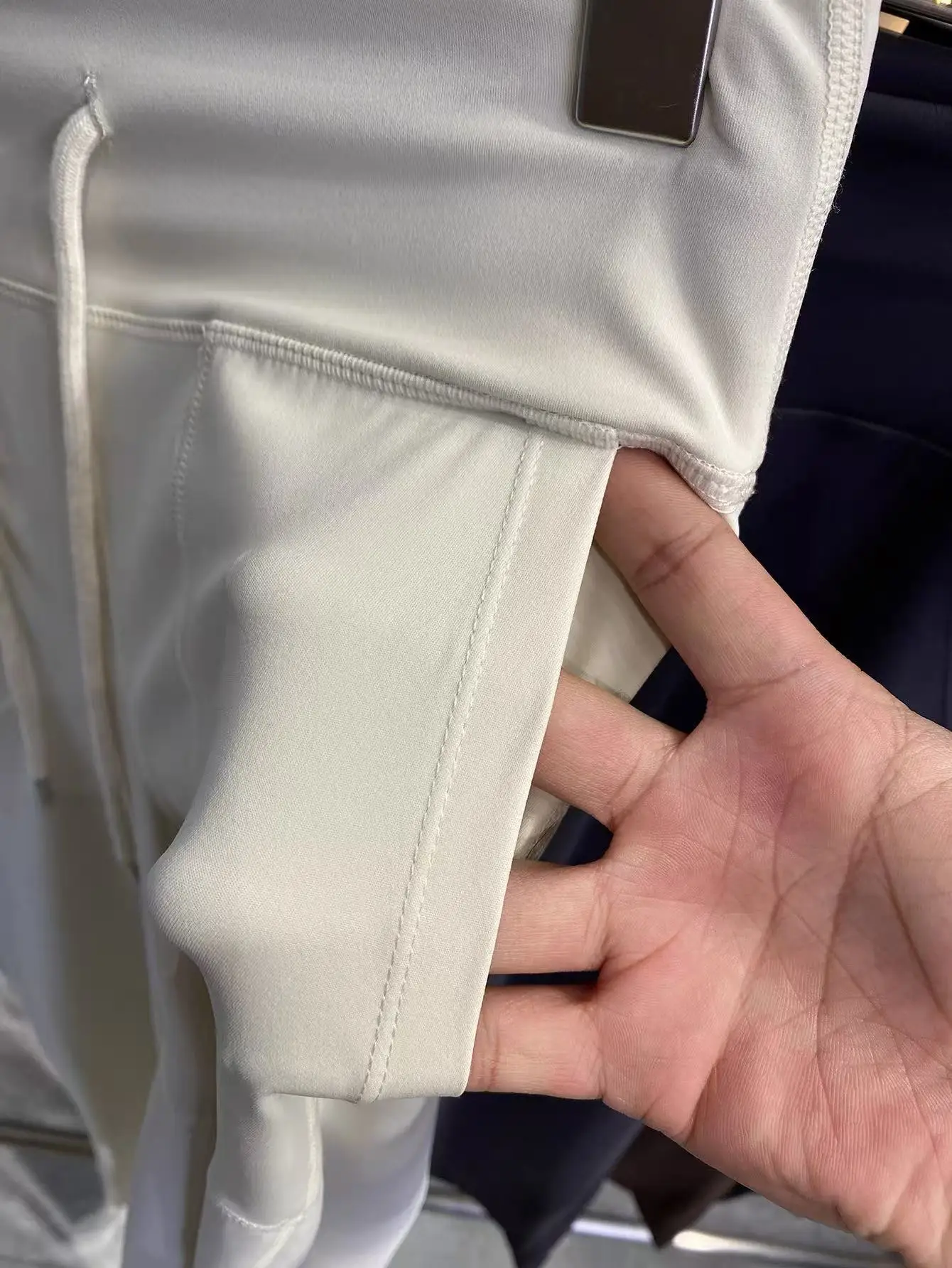 Damen-Sporthose mit lockerer Passform und Taschen, gerade geschnittene, hochtaillierte Fitnesshose, Yoga-Hose, Pilates-Hose – Detail 5
