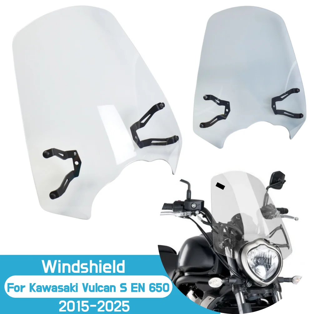 Parabrisas EN650 VN650 para Kawasaki Vulcan S EN 650 2015-2025 S650 parabrisas Deflector de aire delantero de motocicleta pantalla protectora de viento
