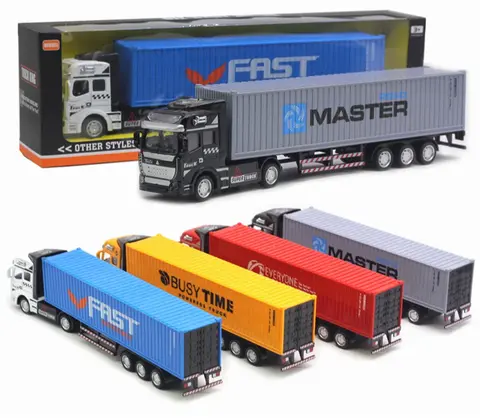 1/48 ขนาดใหญ่รถบรรทุกคอนเทนเนอร์ที่ถอดออกได้ Windup ของเล่นเด็กของขวัญ