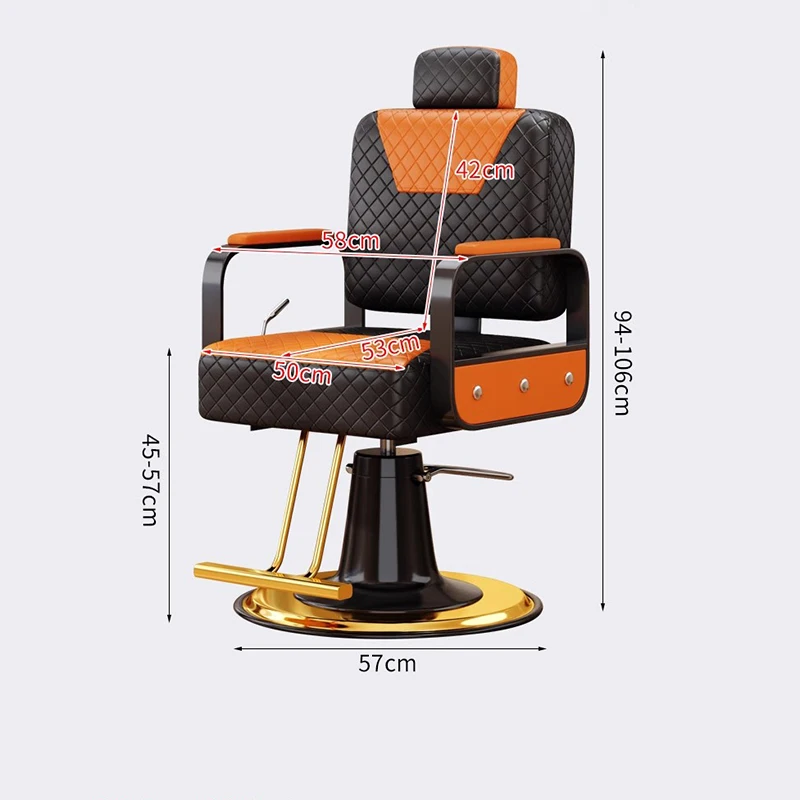 Trendy Modern Barber Chair Luxury Professional Comfortable Simple Barber Chair Glamour Design Silla Barbero Commercial Furniture