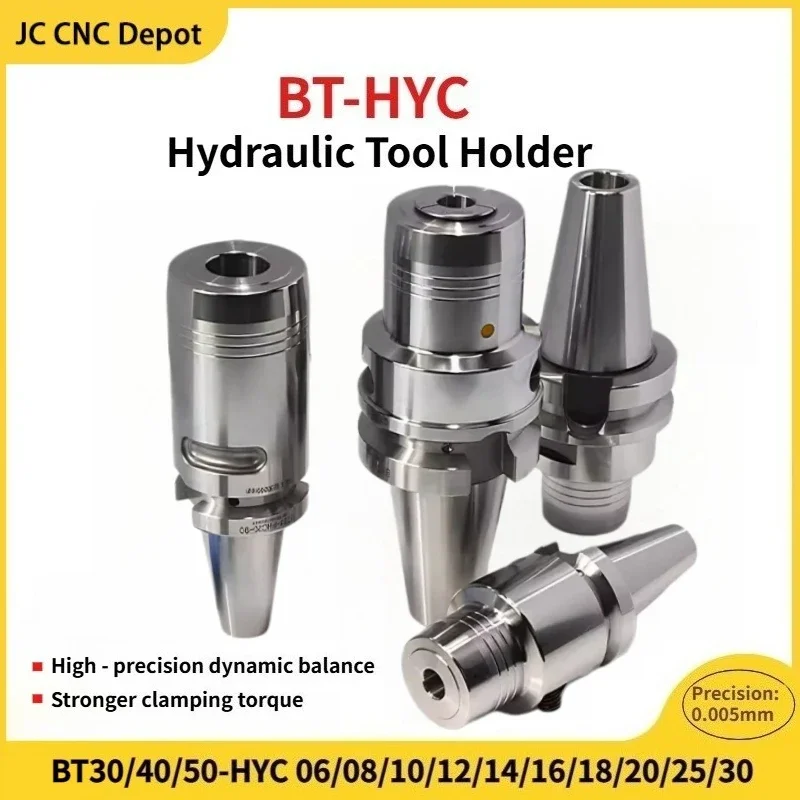 BT30 BT40 BT50 Hydraulic Tool Holder  HYC High Precision CNC Machining Center Anti-Seismic Damping Dynamic Balanced Collet Chuck