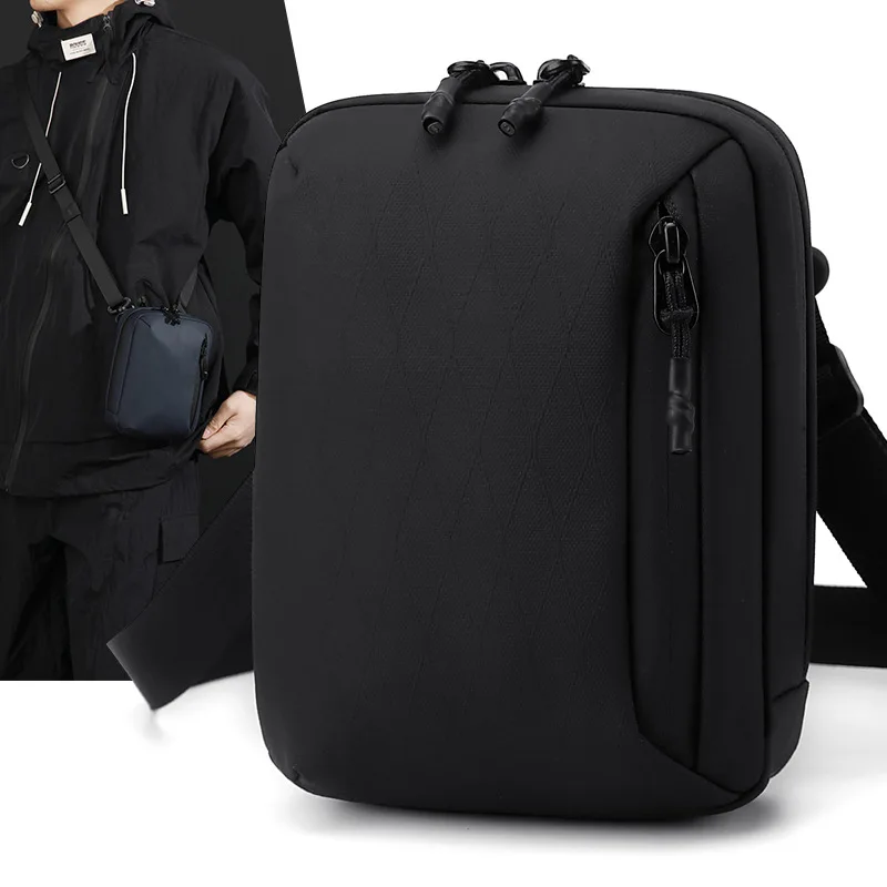 

Легкая мужская сумка через плечо из нейлона, водонепроницаемая поясная сумка для путешествий, портативная сумка для поездок на работу на одно плечо.