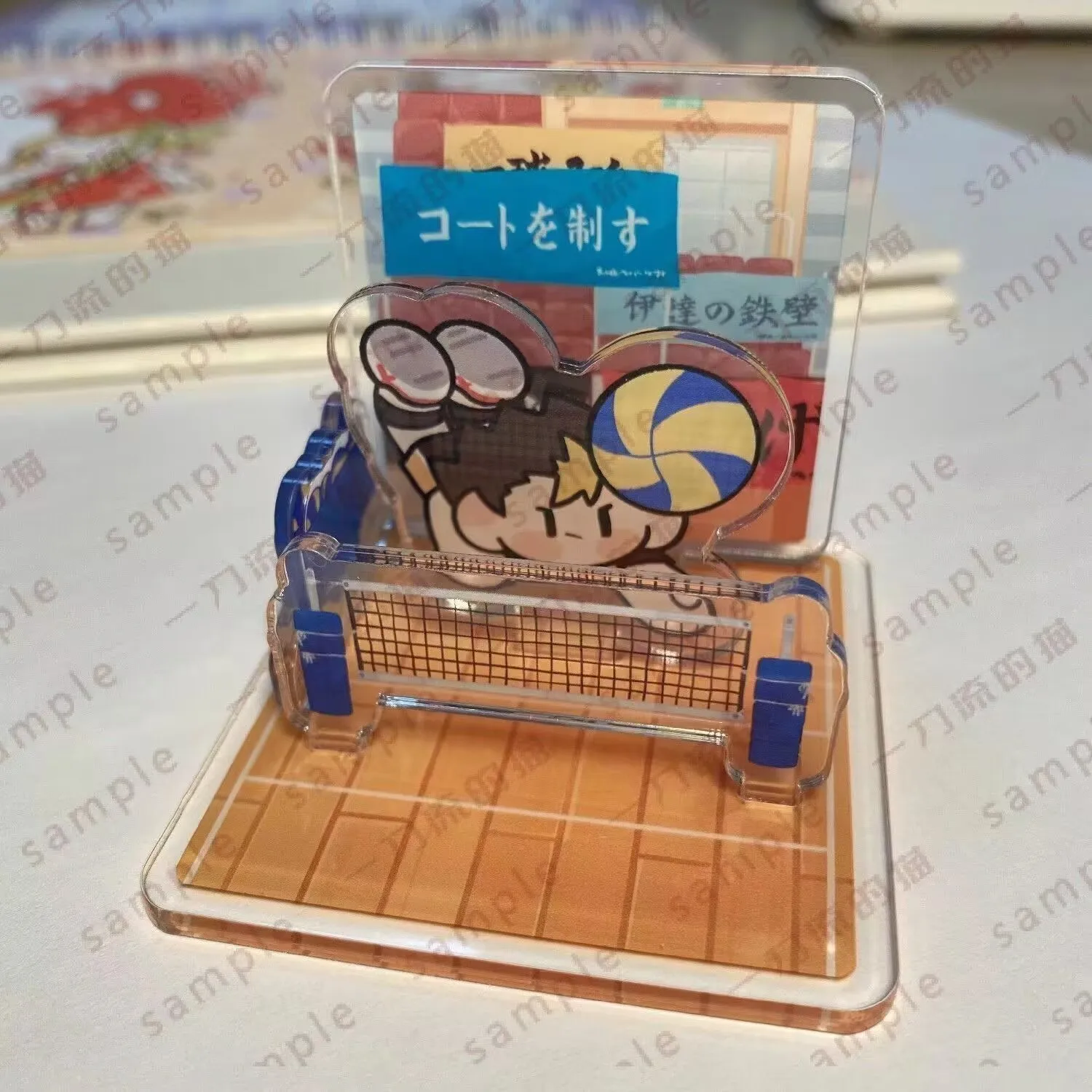 「ハイキュー!!」 アニメ周辺キャラクターの日向カゲヤマ、月島、川のクリエイティブシーンミニスタンディ学生フィギュア