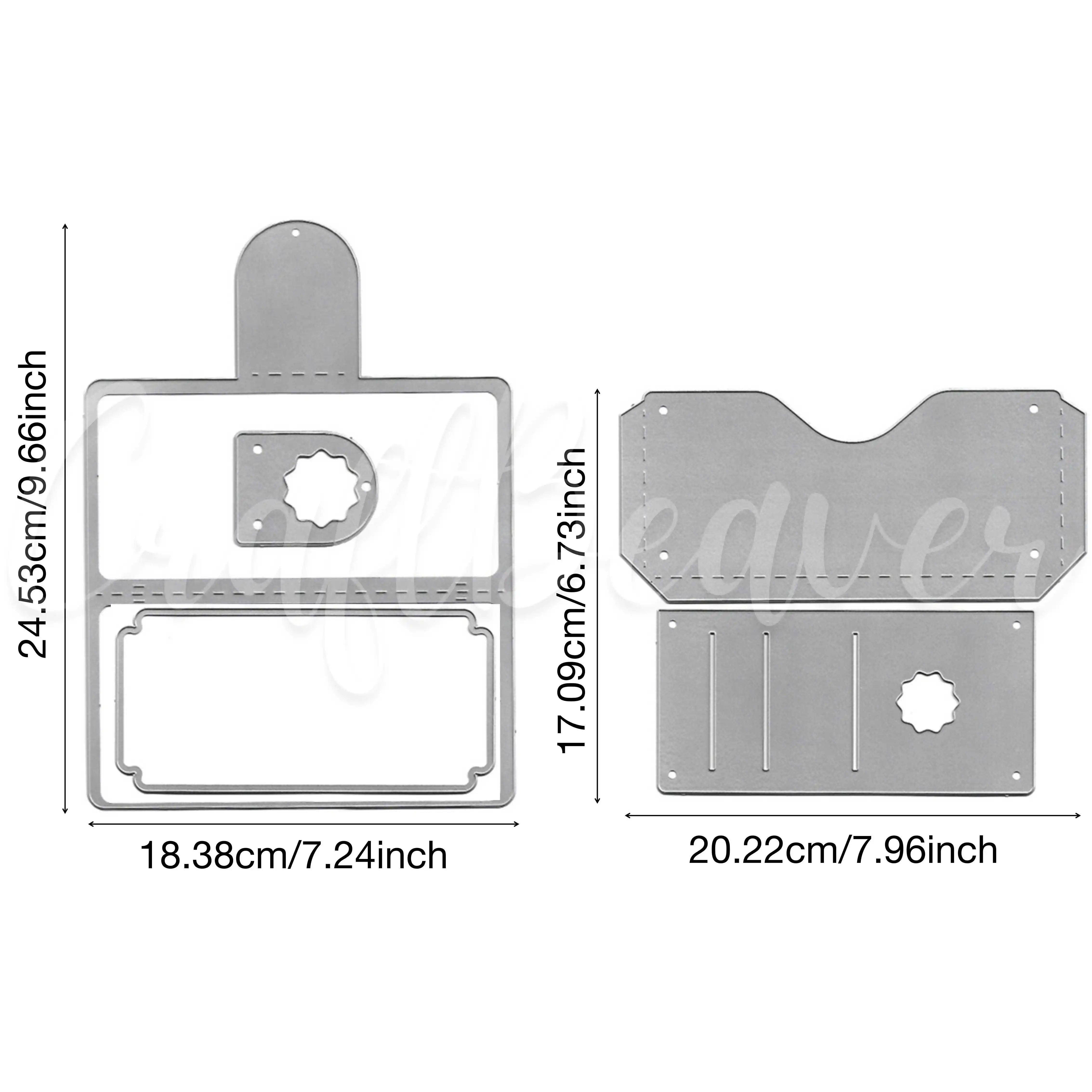 3D Portfel Kieszonka Koperta Metalowe Wykrojniki Zestaw Wycinanych Scrapbooking Dekoracyjne DIY Papierowe Rzemiosło Prezent