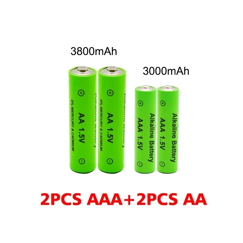 Batería recargable de 1,5 V, AA, 3800mAh, AAA, 3000mAh, para luz led, juguete, mp3