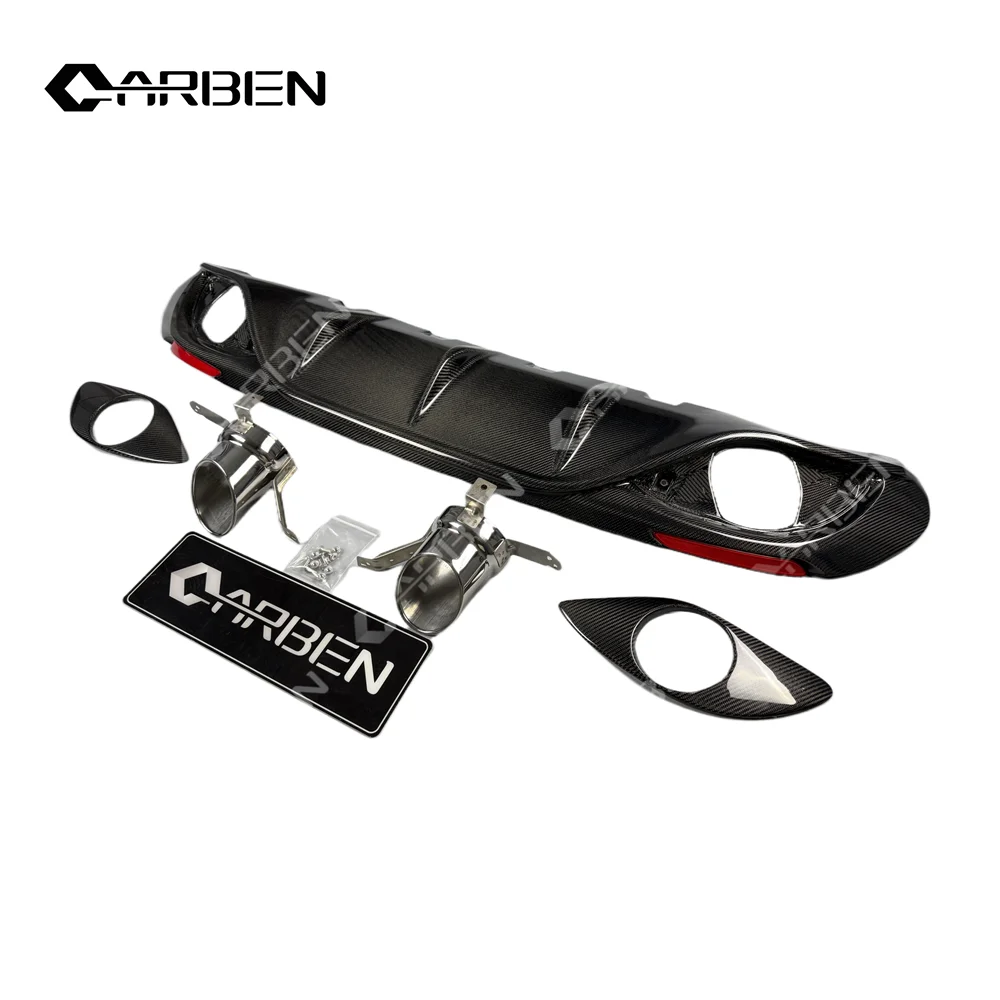 

New Carbon Fiber Rear Lip Diffuser Exhaust & Body Kit for Giula-Bolt-On Upgrade
