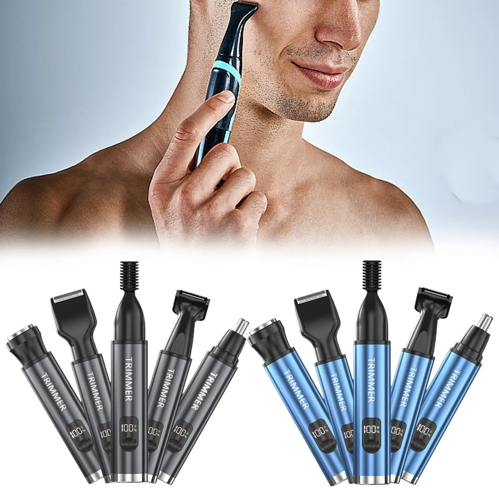 ماكينة تشذيب شعر الأنف، ماكينة تشذيب شعر الأنف الكهربائية القابلة لإعادة الشحن عبر USB للنساء والرجال، ماكينة تشذيب شعر الجسم المقاومة للماء للأذن والأنف