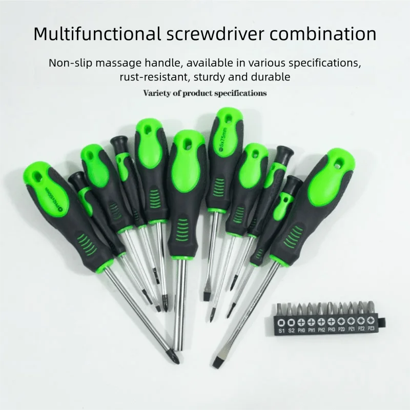 

11Precision Screwdriver Set（Includes Cross/One Word/Hex Bit）——Heavy Duty Metal Repair Tool Set，Suitable for Home Use、Electronic