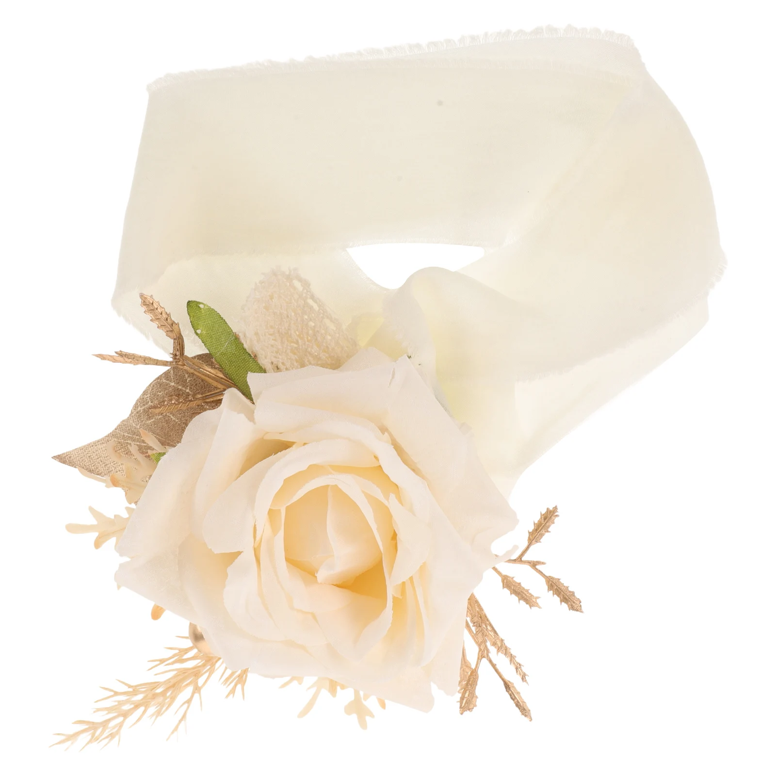 バラの花のブローチブライダルリストコサージュ結婚式プロムハンドデコレーションエレガントな造花リストバンドブライズメイド花嫁パーティー