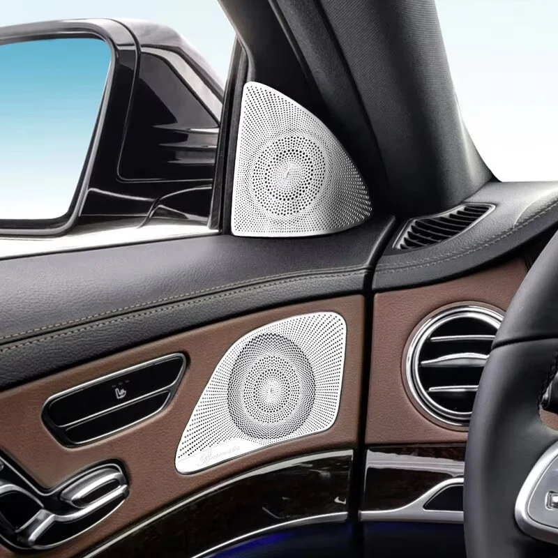 For Mercedes Benz S Class W222 2014 15 16 17 18 19 2020 Car Head Front Reading Light Lamp Cover Trim Stainless steel Accessories