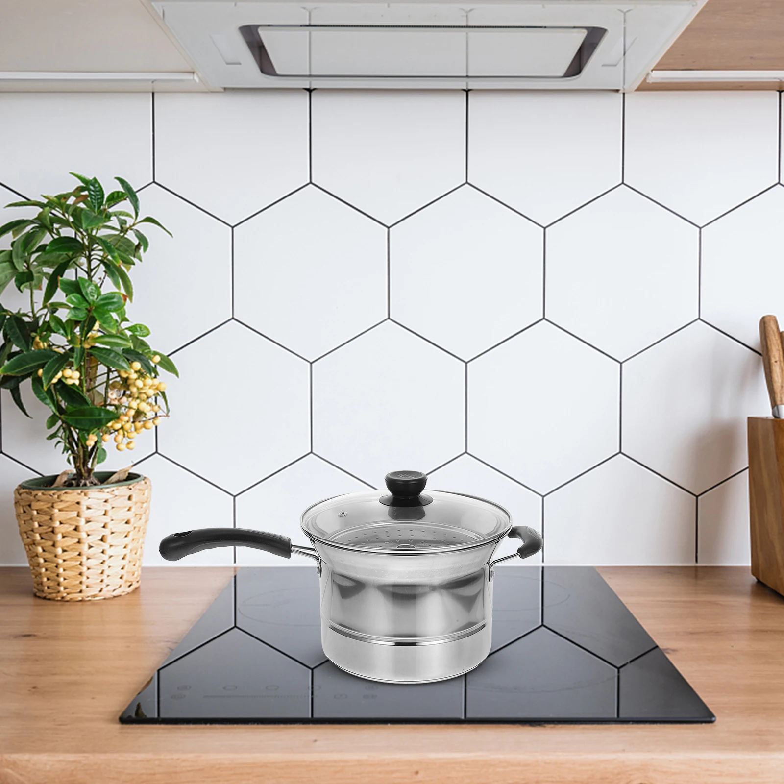 

Multifunctional Soup Pot Stainless Steel Frying Strainer Cookware Steamer Deep Fryer Saucepan Filter Screen Safe Light Practical