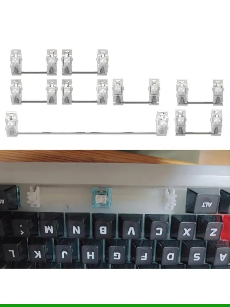 U55C 8Pieces Quiet Mechanical Keyboards Stabilizers Mount Stabilizers Precise Responsiveness Wide Compatibility