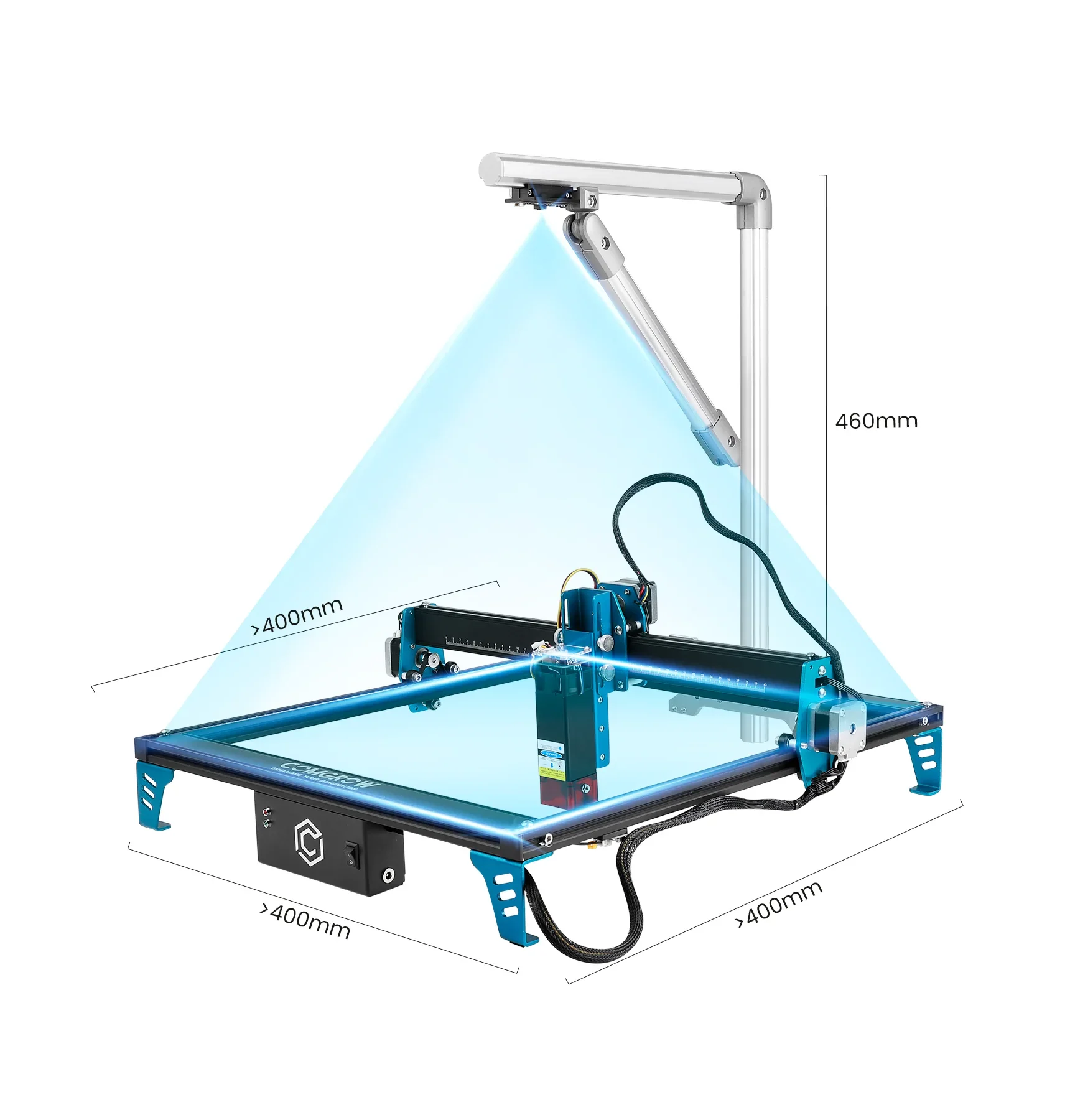 Modulo fotocamera COMGROW Laser Lightburn con braccio di montaggio fotocamera Laser da 8mp per qualsiasi incisore Laser e posizionamento