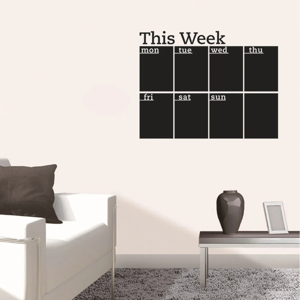 Wall Stickers Chalkboard Planning Calendar Dry Erase Monthly Cute School Supplies Aesthetic Pvc Weekly Blackboard for Office