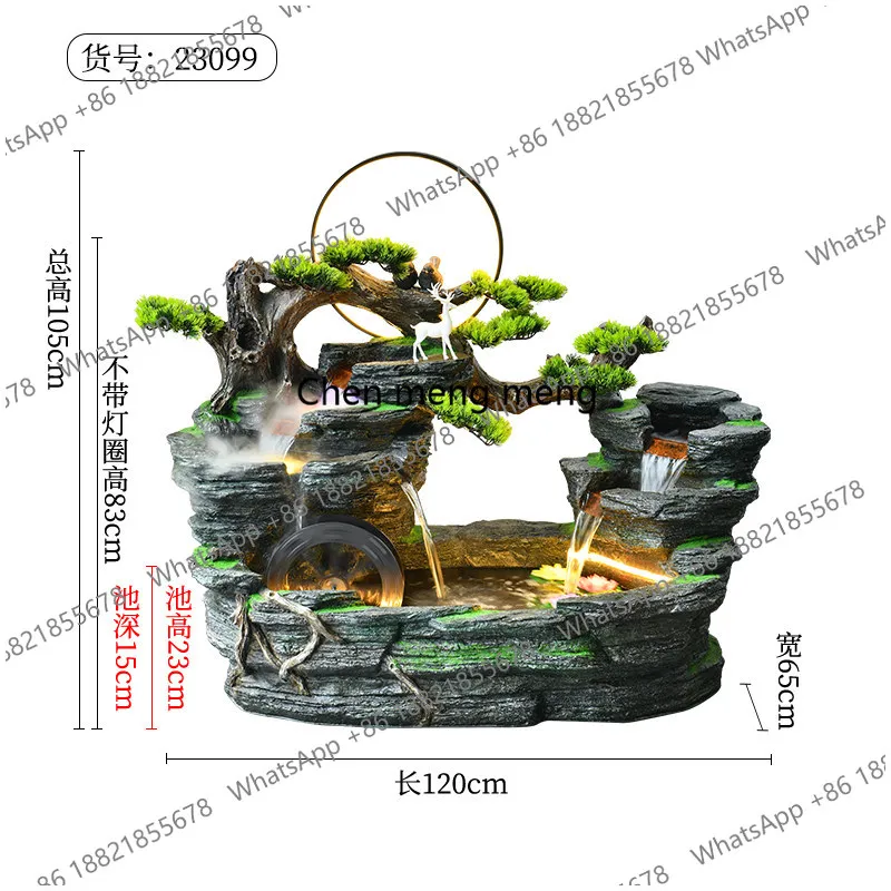 Lucky Balcony Fish Pool Circulating Water Landscape Courtyard Chinese Garden Decoration Landscape