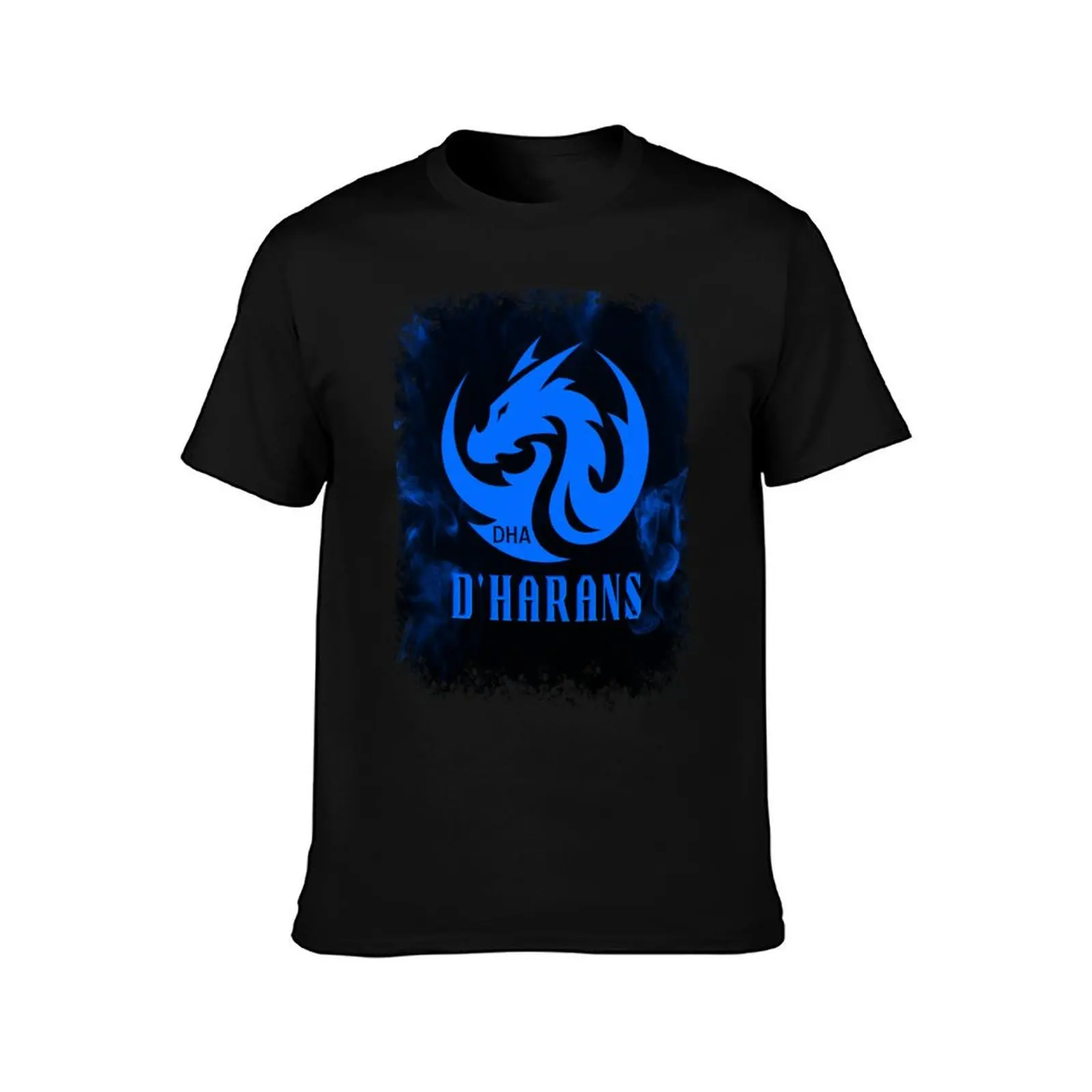 DHA D'Haran Alliance Blue Logo Server 1014 T-Shirt Breathable Basic Cotton T-Shirt
