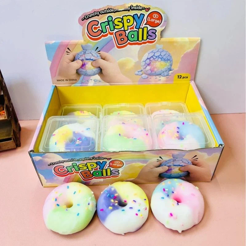 -Hot Sale.1Pc Wax Coating Crispy Stress Balls Colorful Squeeze Pinch Toy Anxiety Relief Home Office Leisure Party Gifts