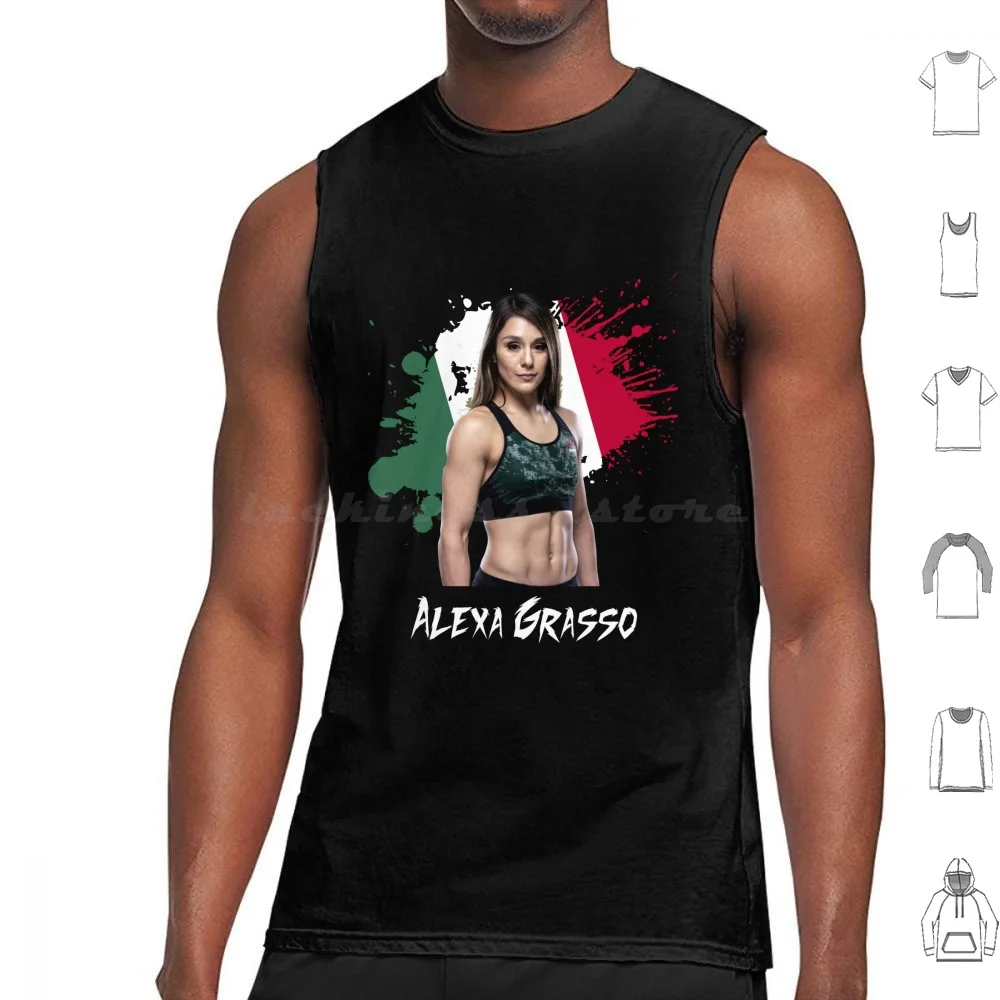 Alexa Grasso Tank Tops Print Cotton Alexa Grasso Mexican Mixed Martial Artist Flyweight Valentina Shevchenko Vs Alexa