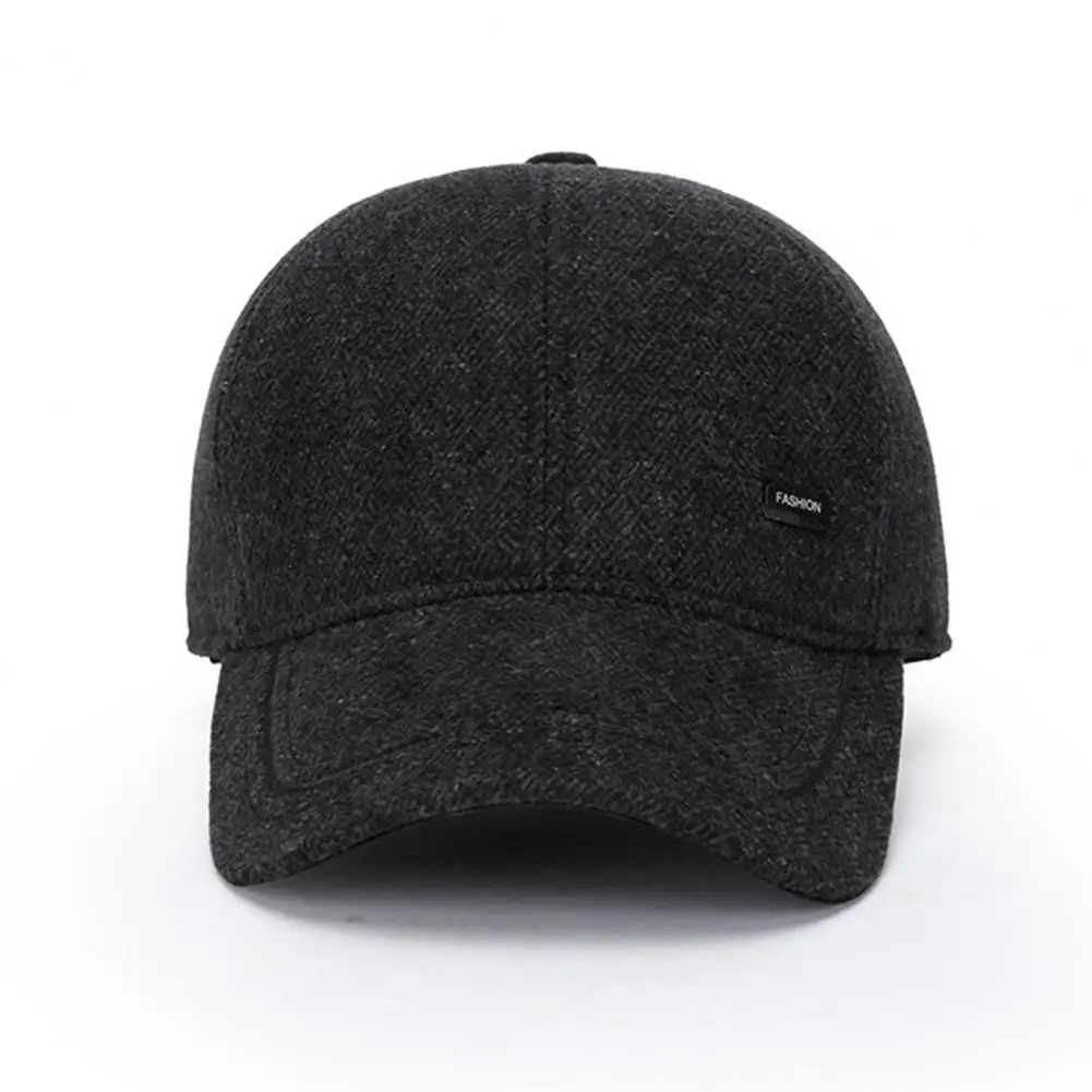 Snapback Cap  Delicate Adjustable Wear-resistant  Winter Hat Woolen Baseball Cap for Daily Life