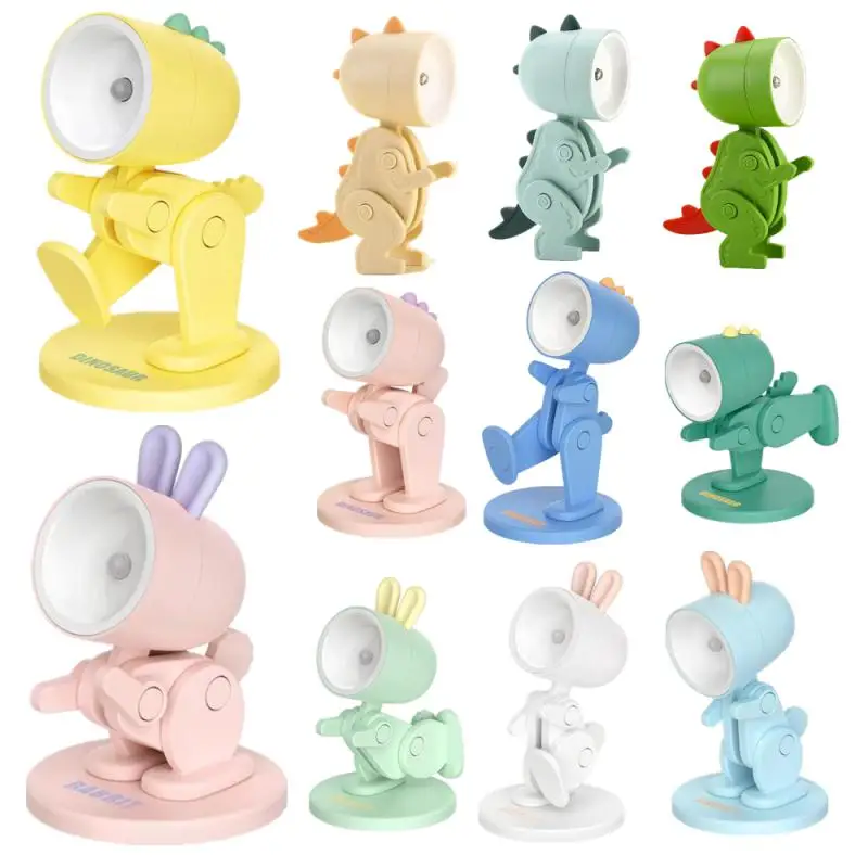 Mini veilleuses Led réglables en forme de dinosaure, mignon chien de dessin animé, cerf, veilleuse Portable pour chambre d'enfants, décoration de chevet