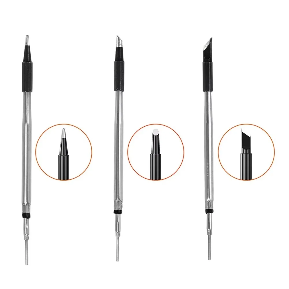 

Ceramic Heating Core Soldering Iron Tip Kits Horseshoe Tip Round Pointed Stainless Steel Solder Welding Tip Soldering Iron Tool