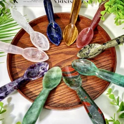 1PC Random High Quality Spoon Natural Crystal Carving, Natural Crystal Decoration, Gemstone Jewelry, Birthday Gift, Women Gift.