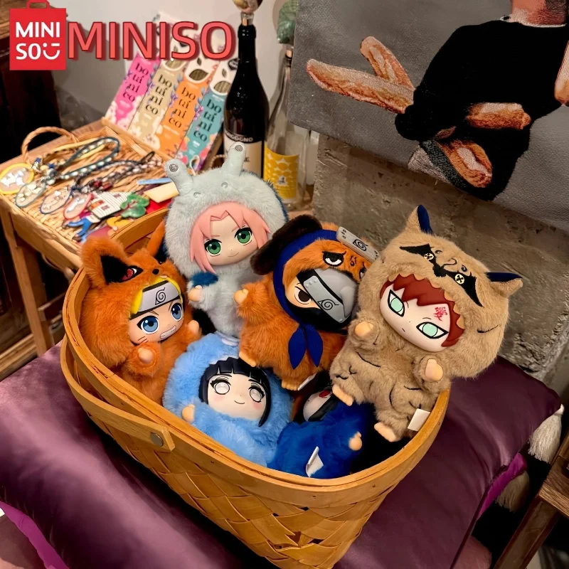 

MINISO новая глухая коробка Наруто Shippuden Party Series Узумаки, мягкая Shippuden, оригинальная плюшевая фигурка, орнамент, коллекция игрушек, подарок