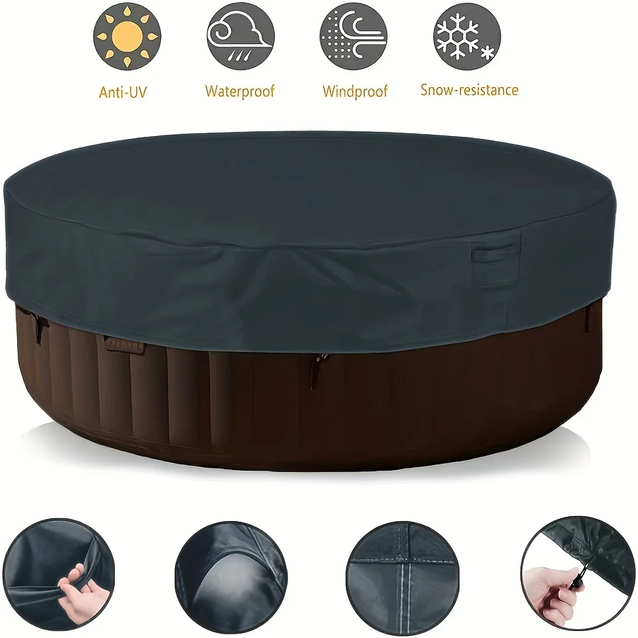 Round pool cover 600D strong anti-tearing-solar cover for the surface pool anti-fading, surface pool cover, with vent of the hot