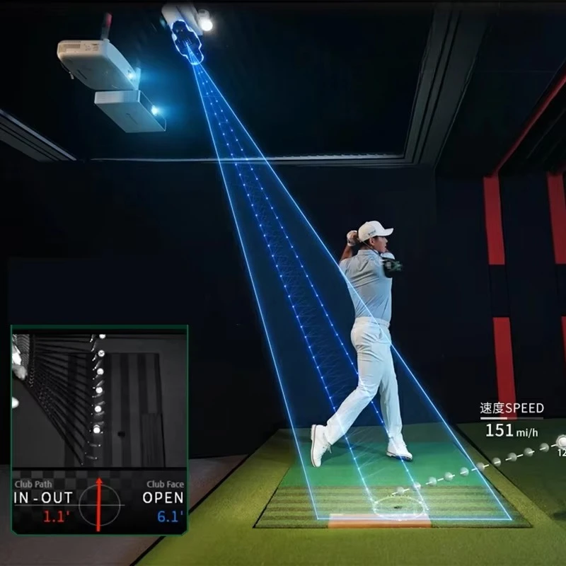 PGM MNQ002-10 3D Driving Range Infrared Induction Golf Simulation Trainer Indoor Golf Simulator