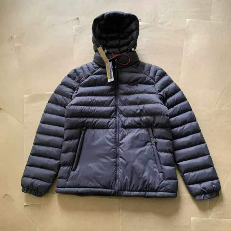 Men's Windproof Warm Hooded Cotton-Padded Jacket with Detachable Bread Jacket Outdoor Temperature-Locking Pork Rib Design